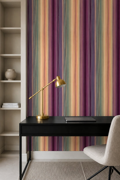 Vertical Stripes Wallpaper Abstract Removable Modern Wall Double Roll