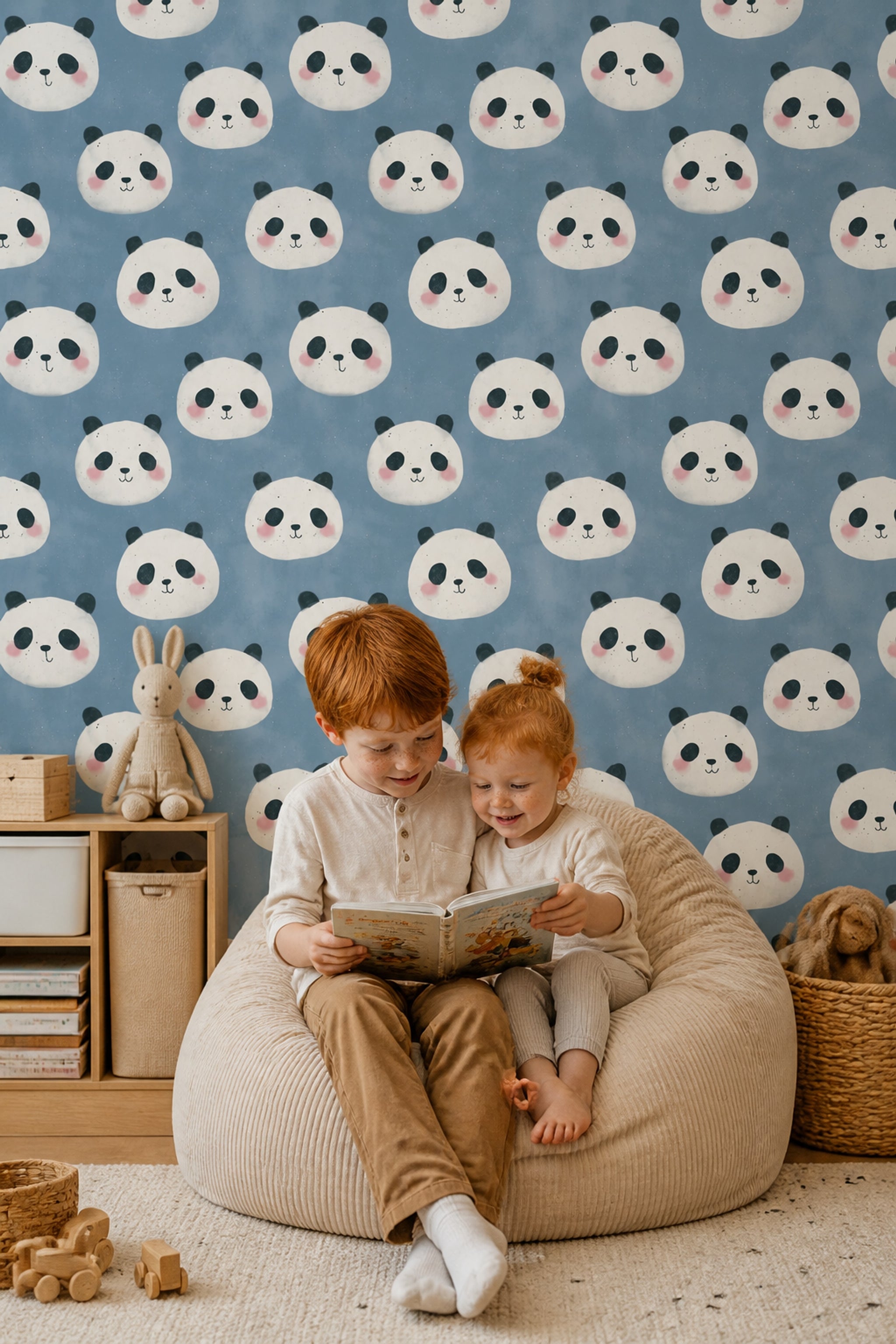 Panda Wallpaper Cute Whimsical Decorative Mural