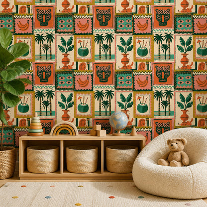 Tropical Wallpaper Bohemian Jungle Decorative Mural