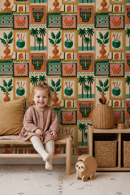 Tropical Wallpaper Bohemian Jungle Decorative Mural