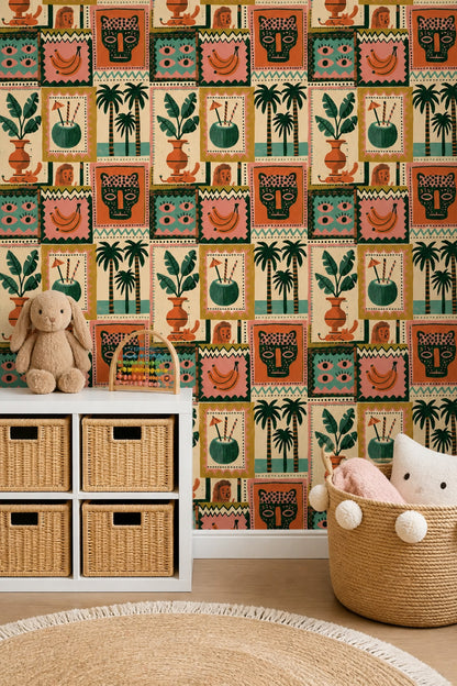 Tropical Wallpaper Bohemian Jungle Decorative Mural