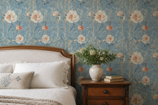 Peony Wallpaper Acanthus Vintage Decorative Mural