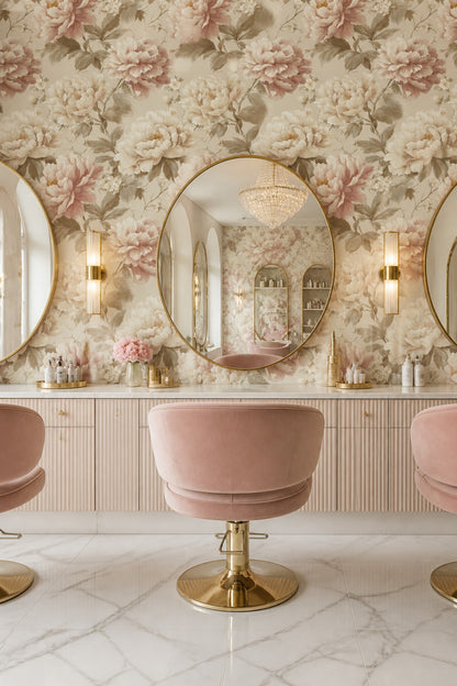 Peony Wallpaper Floral Botanical Decorative Mural