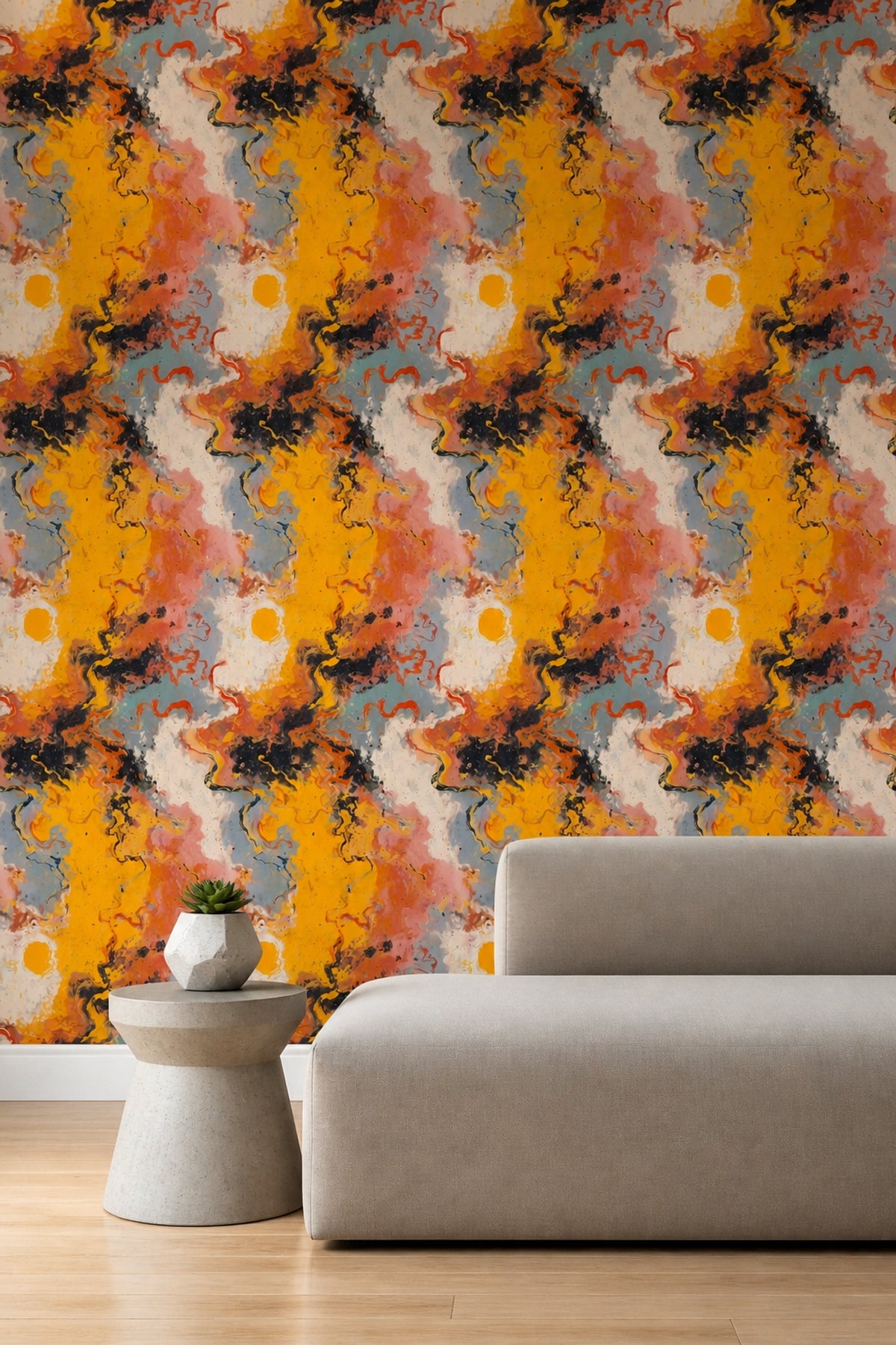 Fluid Art Wallpaper Marbled Removable Modern Wall Double Roll