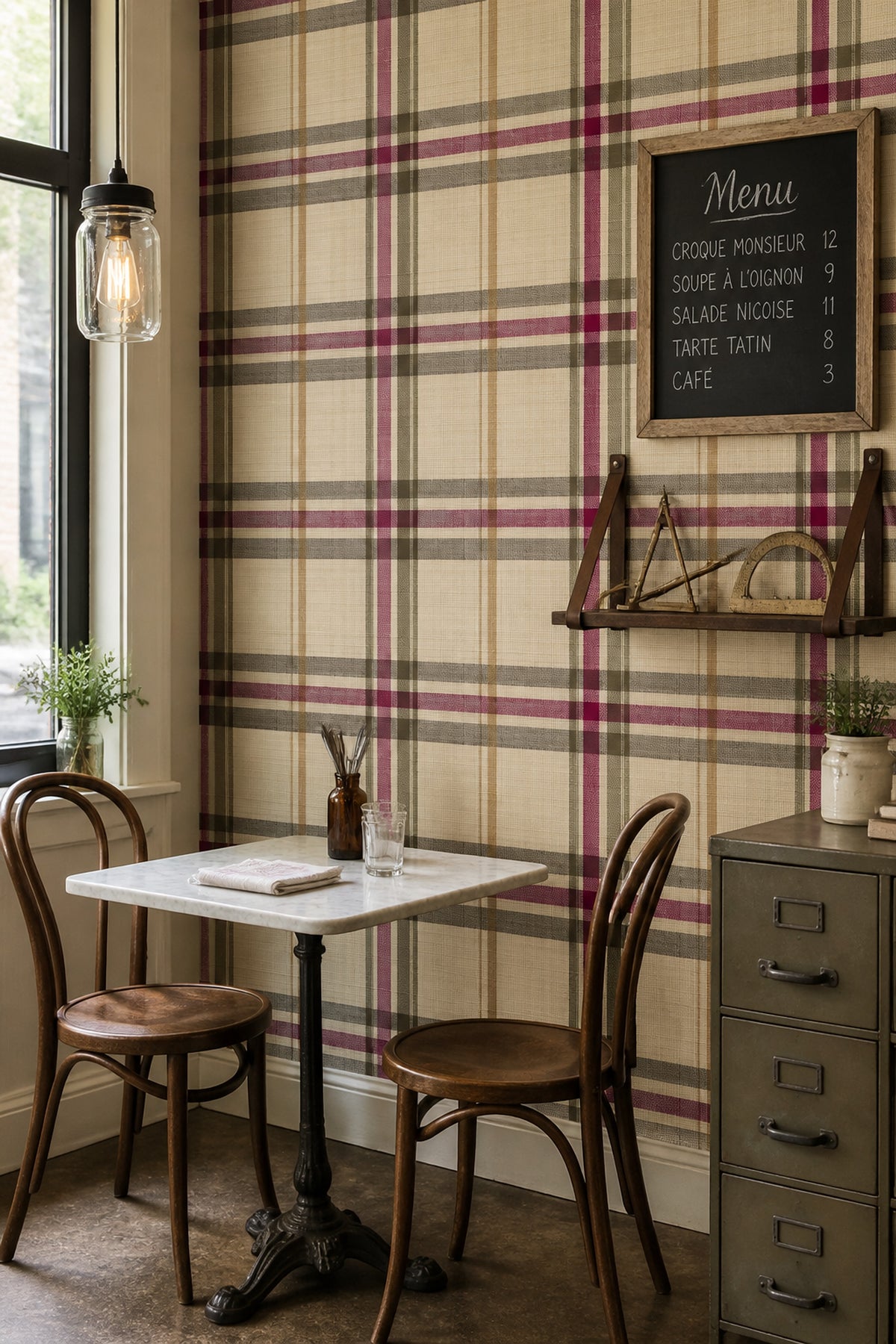 Plaid Wallpaper Tartan Woven Texture Decorative Mural