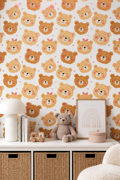 White Background Wallpaper Neutral Removable Kids Wall Double Roll