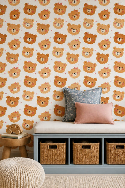 White Background Wallpaper Neutral Removable Kids Wall Double Roll