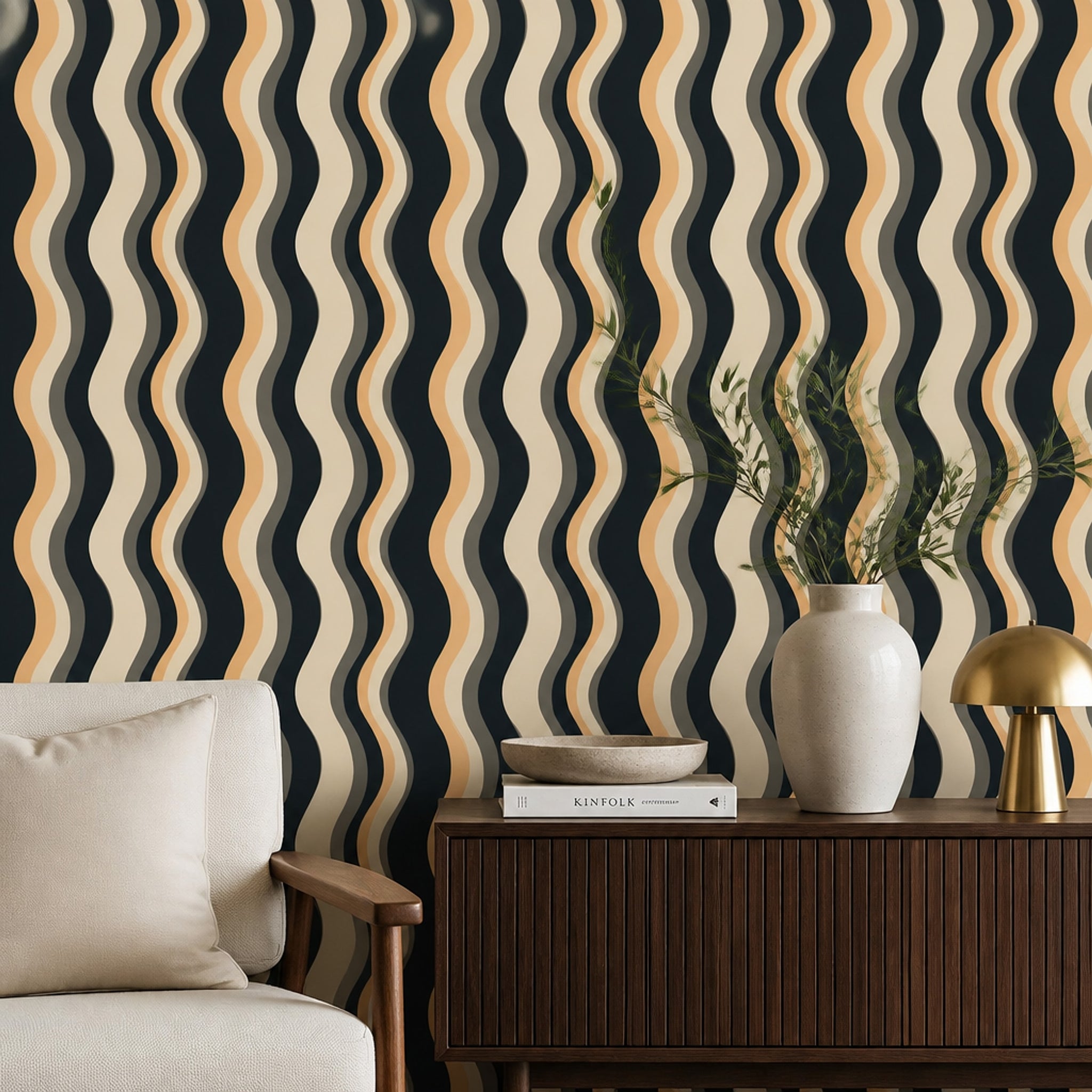 Mid Century Modern Wallpaper Retro Modern Decorative Mural