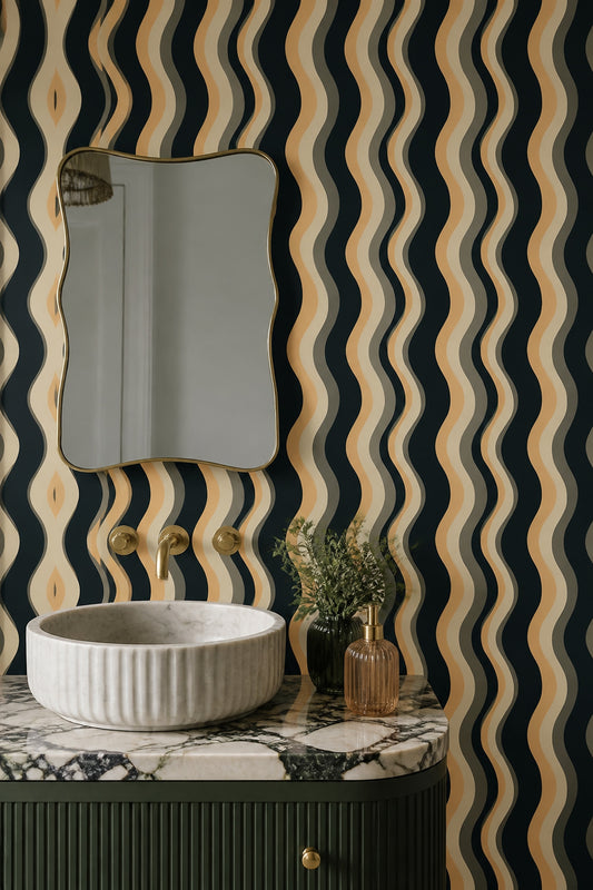 Mid Century Modern Wallpaper Retro Modern Decorative Mural