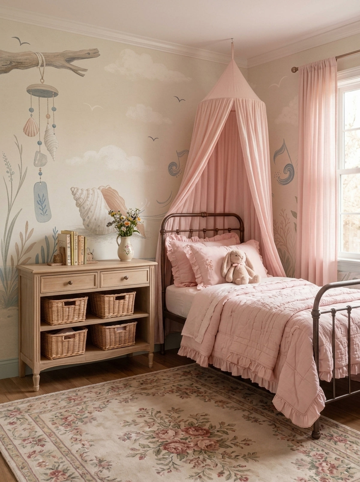Coastal Wallpaper Seashells Beach Wall Mural