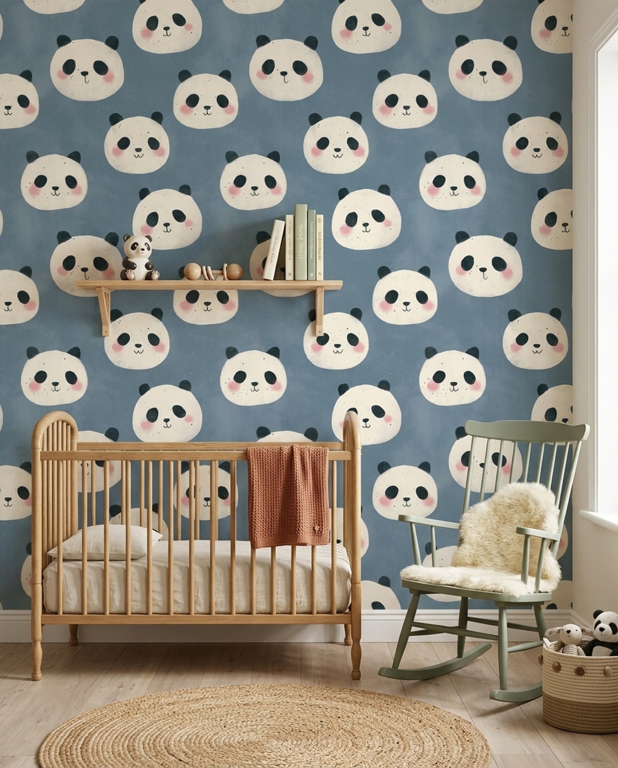 Panda Wallpaper Cute Whimsical Decorative Mural