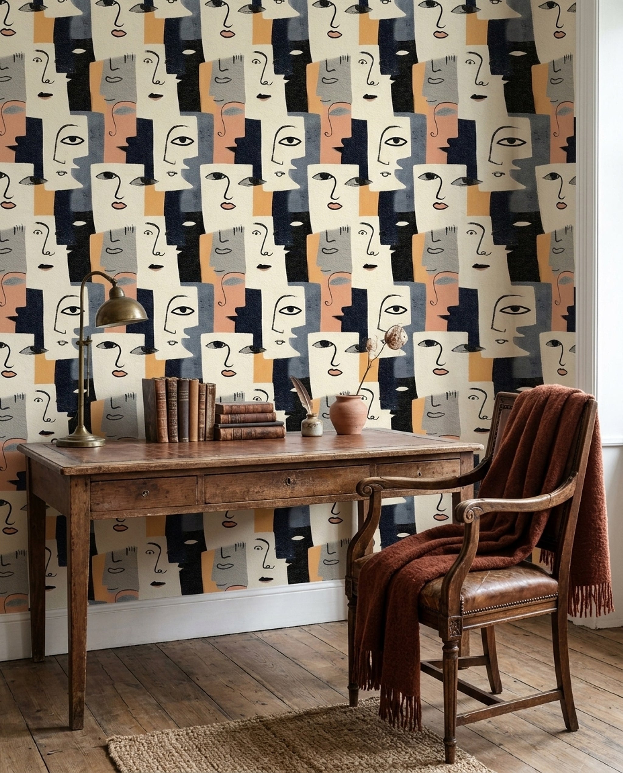 Mid Century Modern Wallpaper Modern Contemporary Removable Wall Decor
