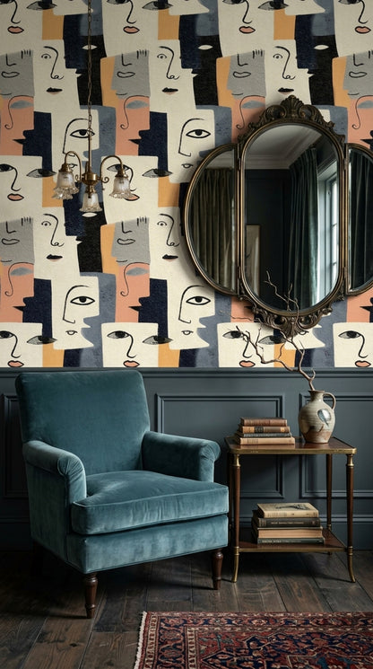 Mid Century Modern Wallpaper Modern Contemporary Removable Wall Decor