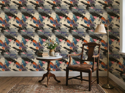 Abstract Wallpaper Painterly Textured Removable Wall Decor