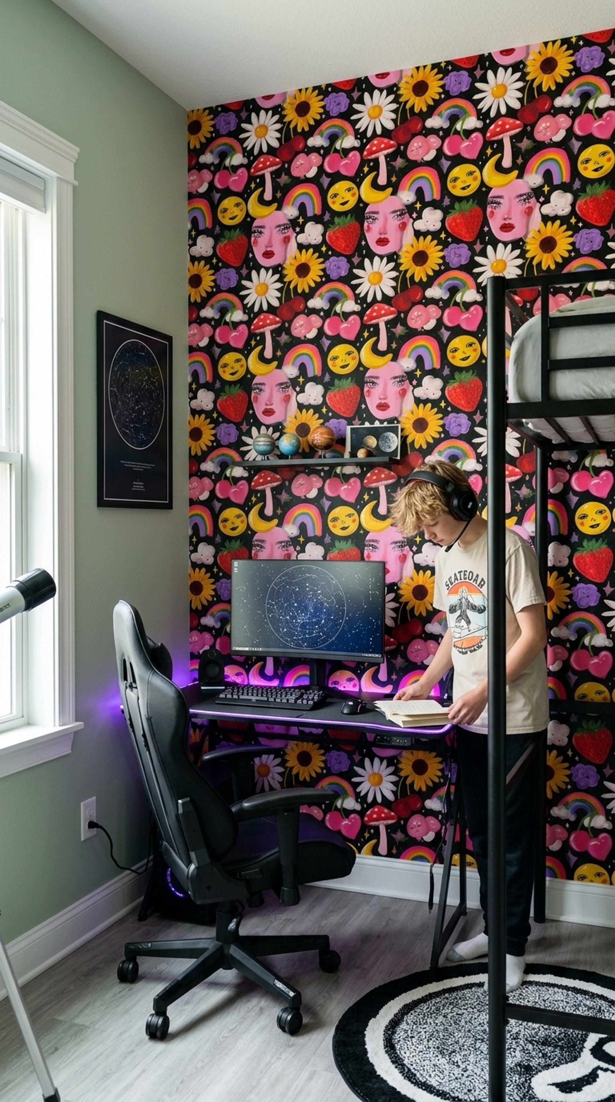 Maximalist Wallpaper Eclectic Whimsical Decorative Mural