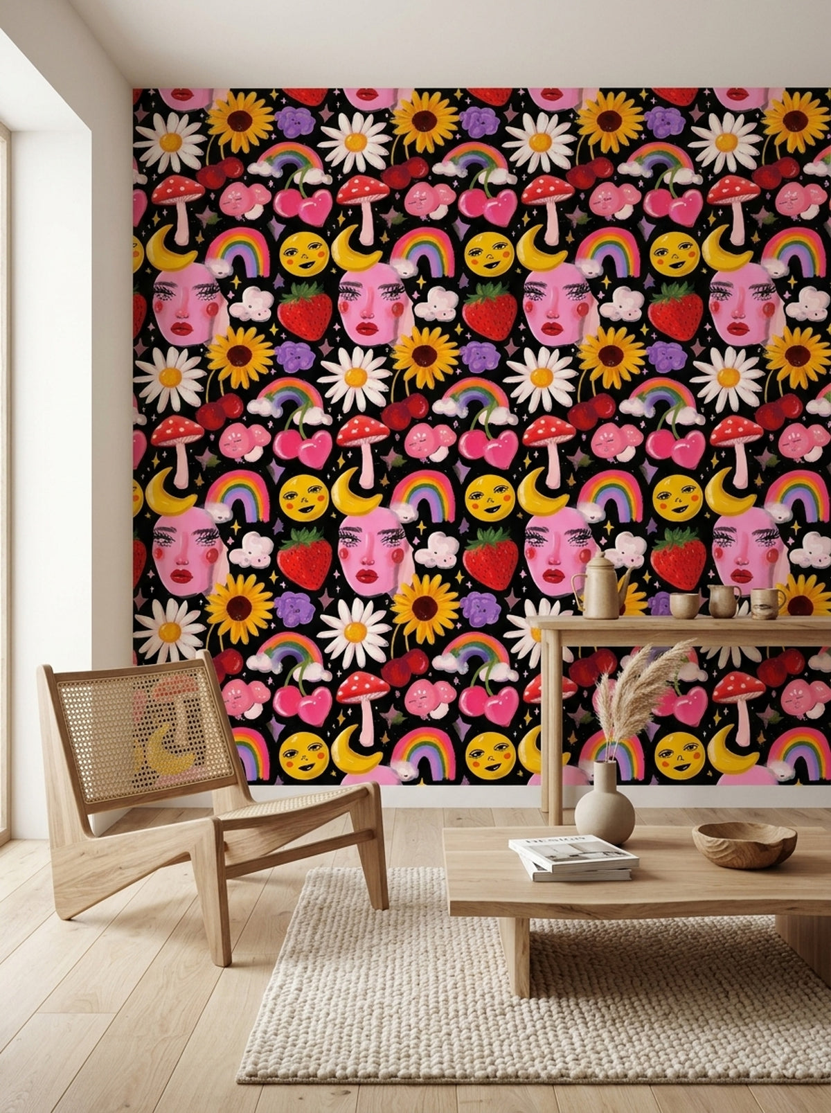 Maximalist Wallpaper Eclectic Whimsical Decorative Mural