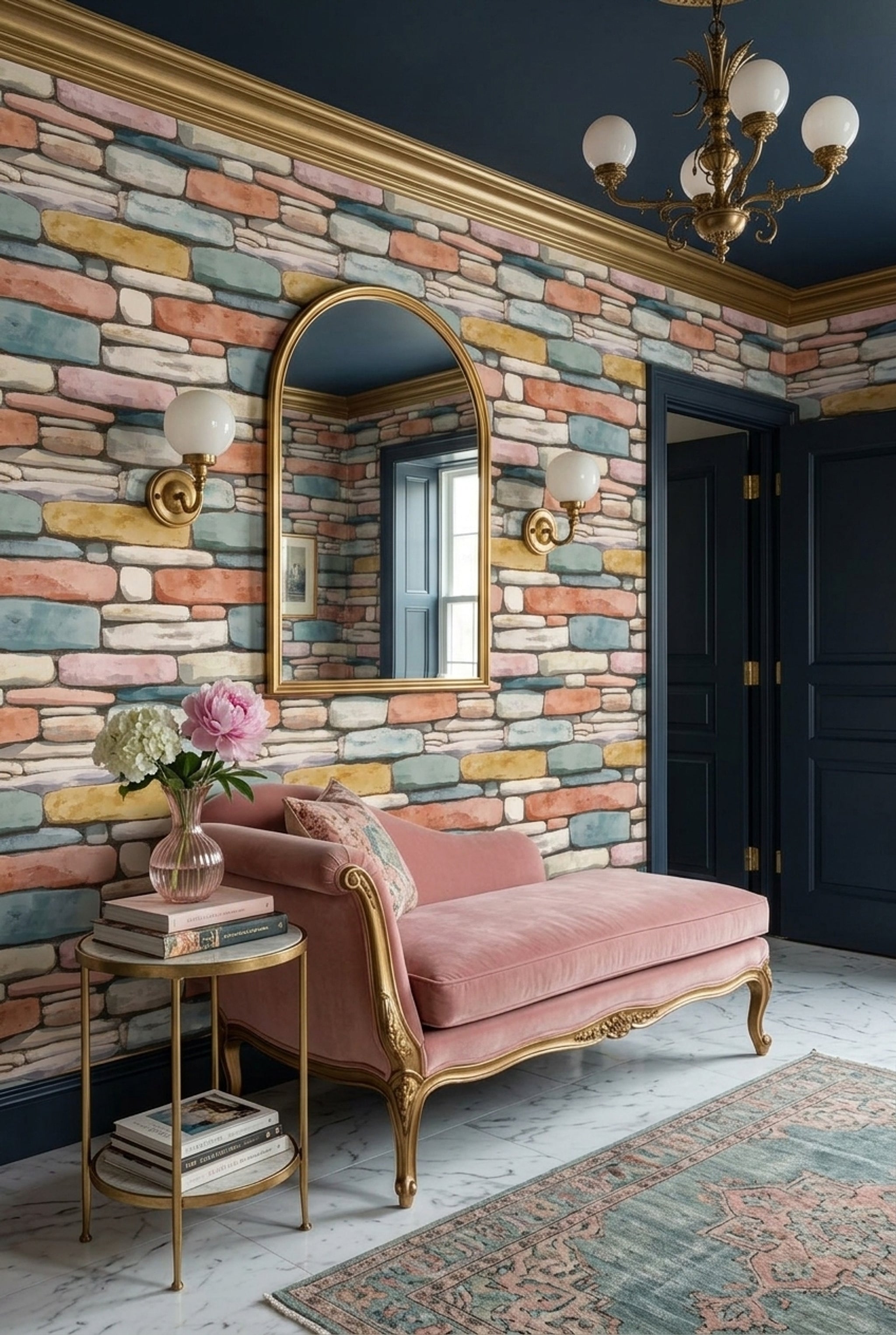 Watercolor Texture Wallpaper Stone Wall Removable Stone Wall Wall Double Roll