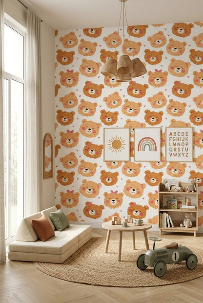 White Background Wallpaper Neutral Removable Kids Wall Double Roll