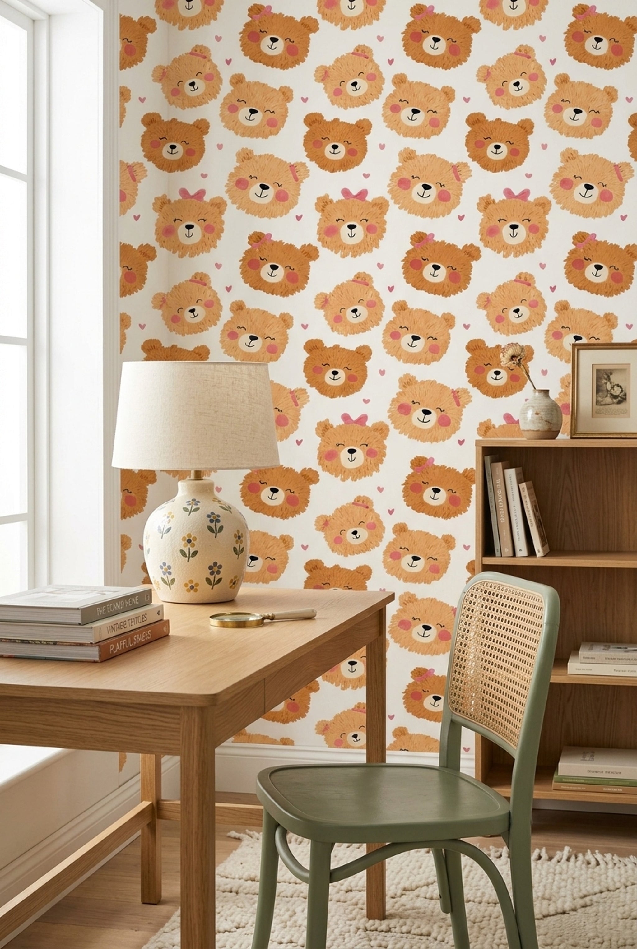 White Background Wallpaper Neutral Removable Kids Wall Double Roll
