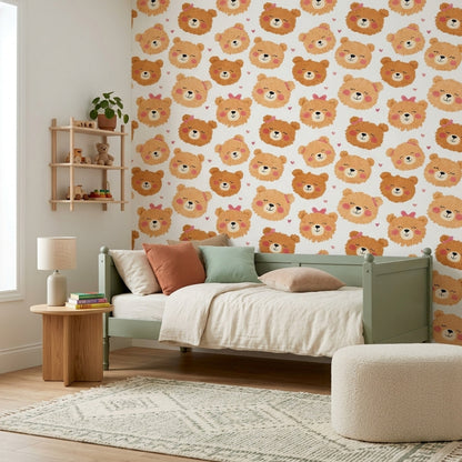 White Background Wallpaper Neutral Removable Kids Wall Double Roll