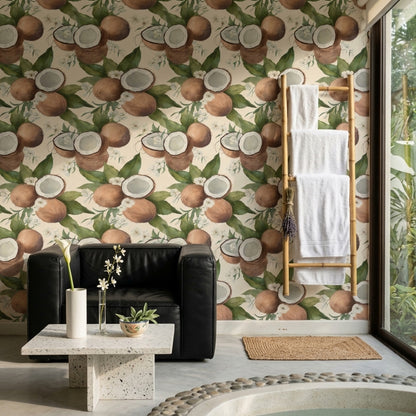 Coconut Wallpaper Tropical Botanical Decorative Mural
