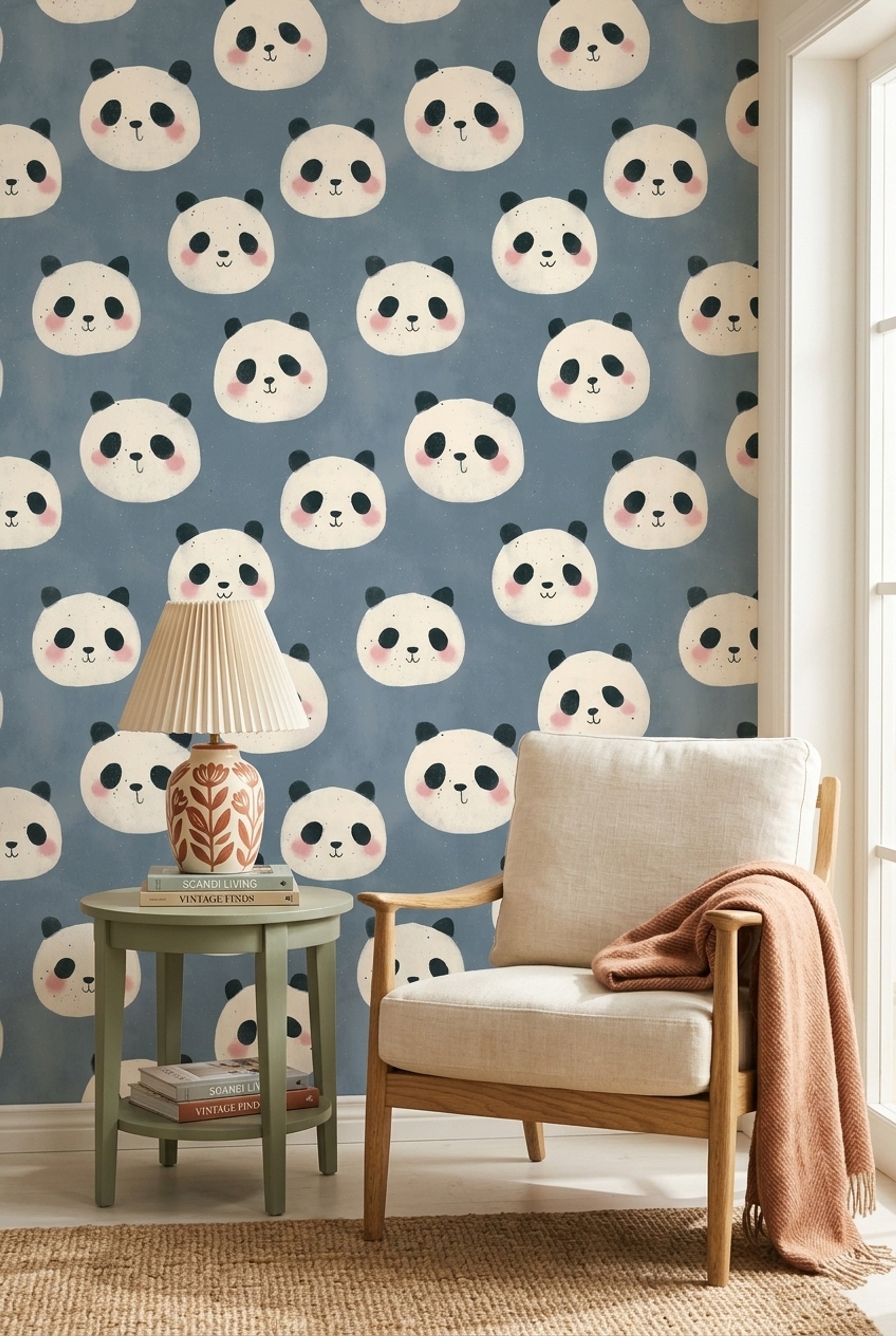 Panda Wallpaper Cute Whimsical Decorative Mural