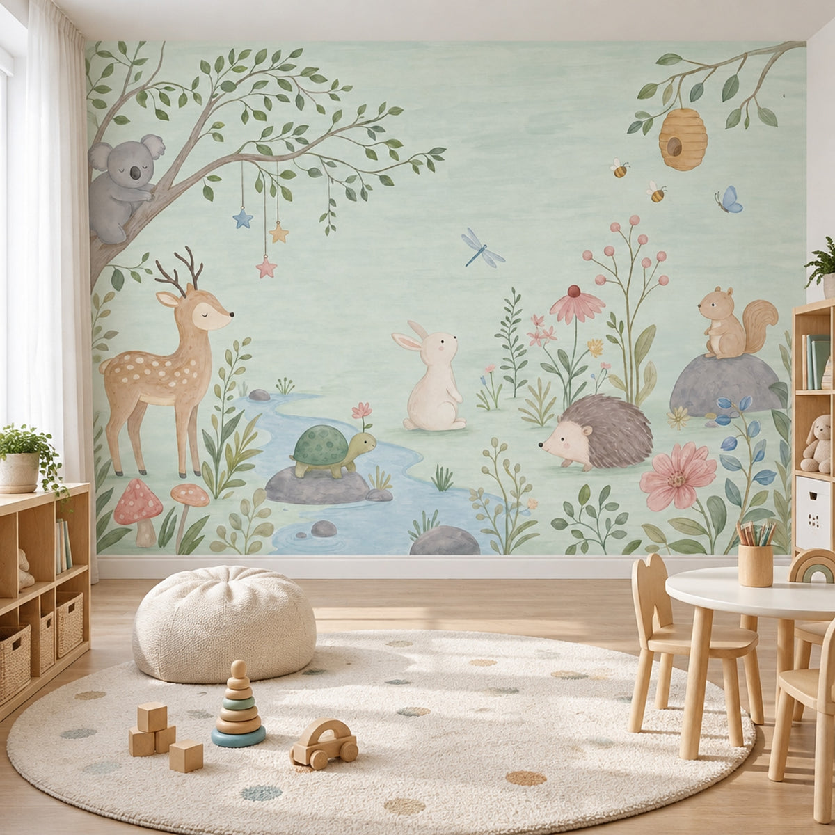 Woodland Animals Wallpaper Whimsical Forest Wall Mural