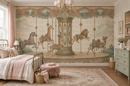 Vintage Carousel Wallpaper Ornate Fairground Wall Mural