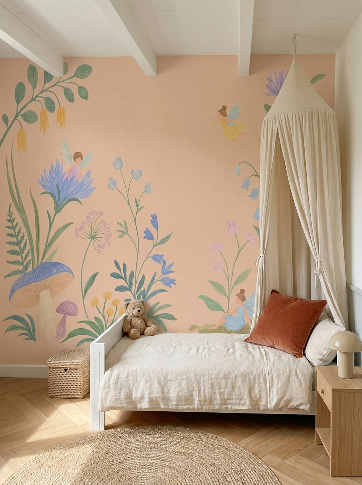 Fairy Garden Wallpaper Watercolor Botanical Wall Mural
