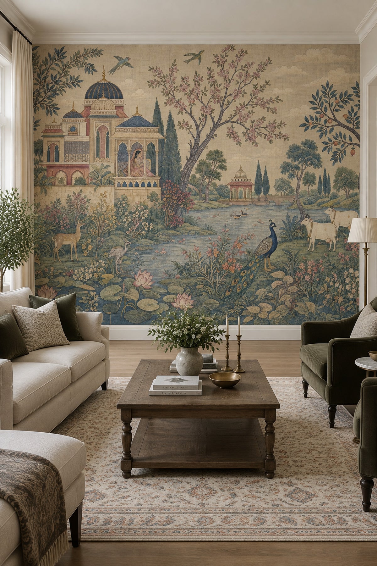 Mughal Garden Wallpaper Indian Palace Wall Mural