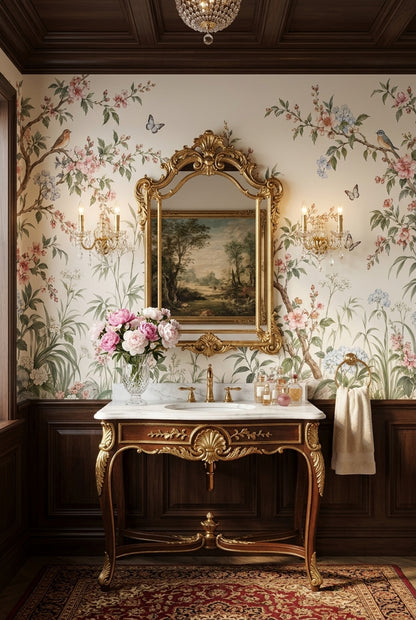 Chinoiserie Blossom Branches Wallpaper Birds And Butterflies Wall Mural
