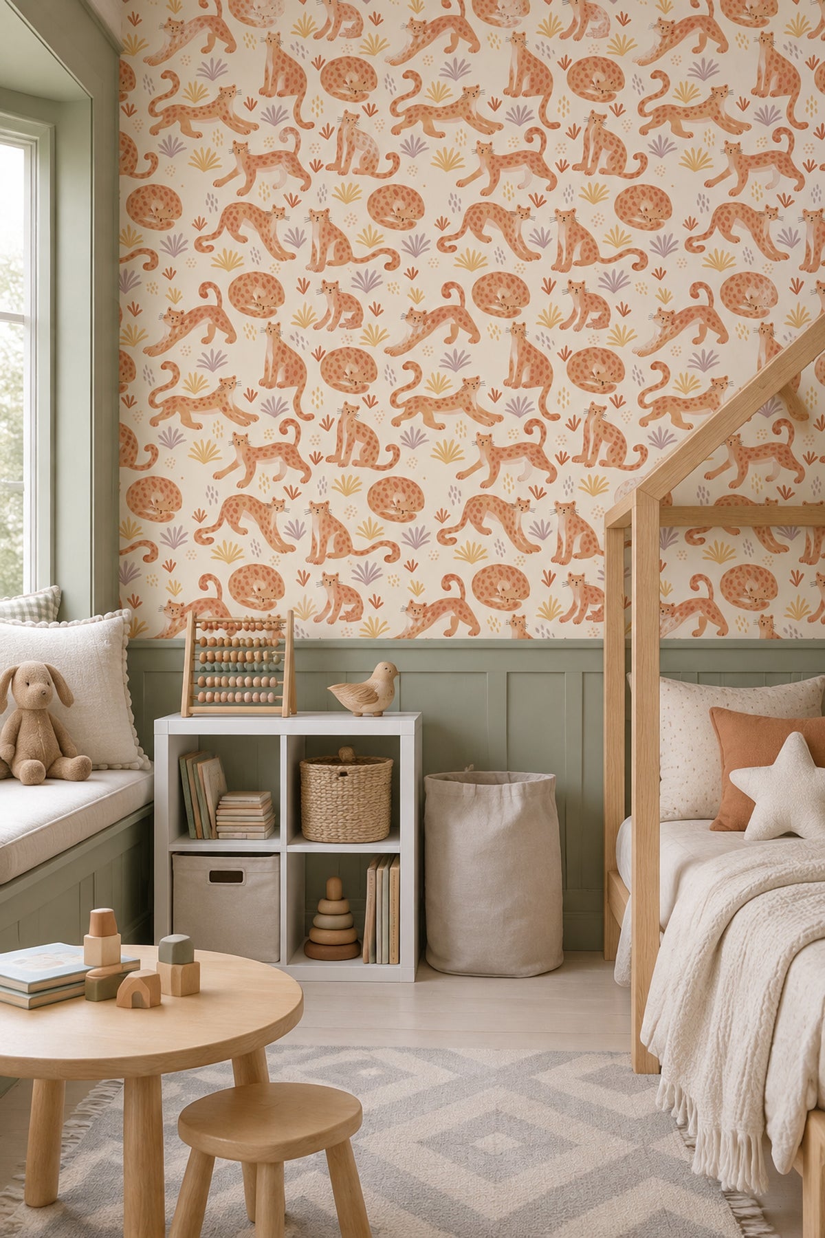Leopard Wallpaper Watercolor Safari Pattern