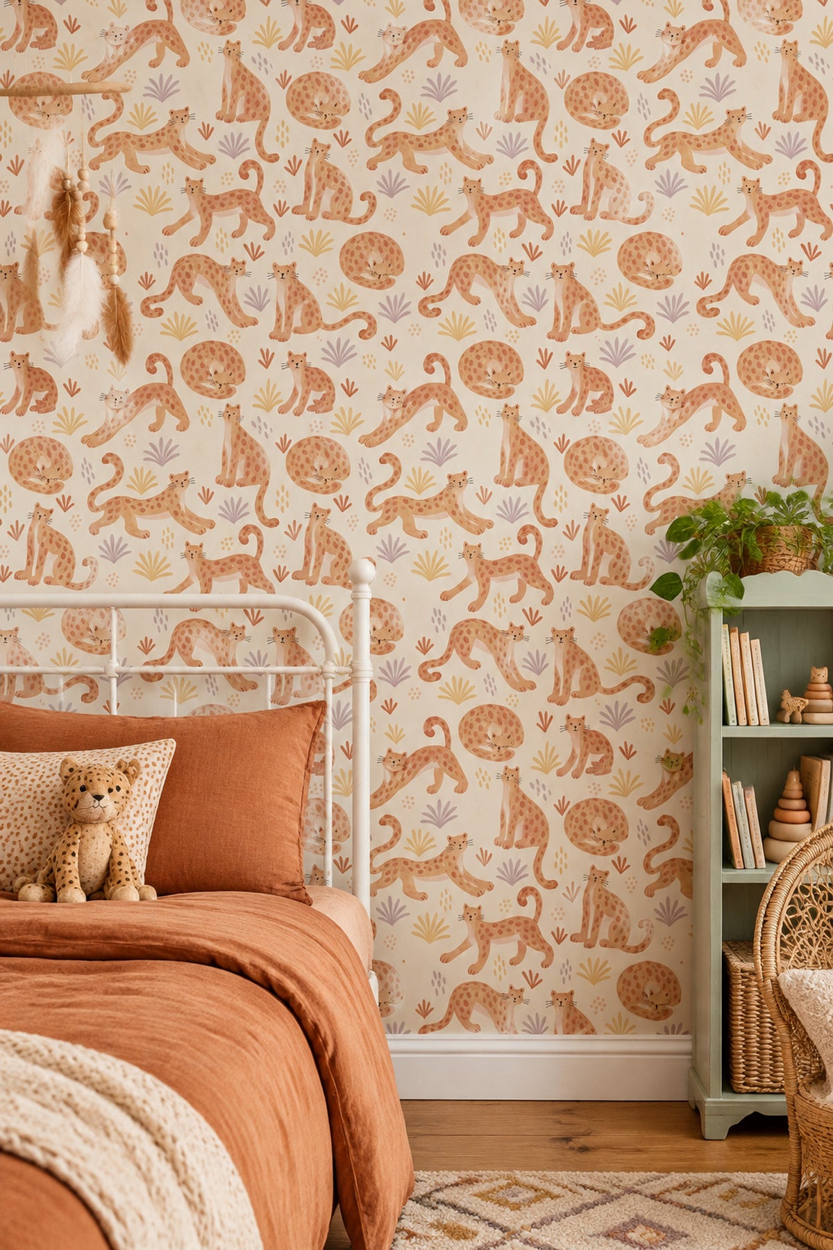 Leopard Wallpaper Watercolor Safari Pattern