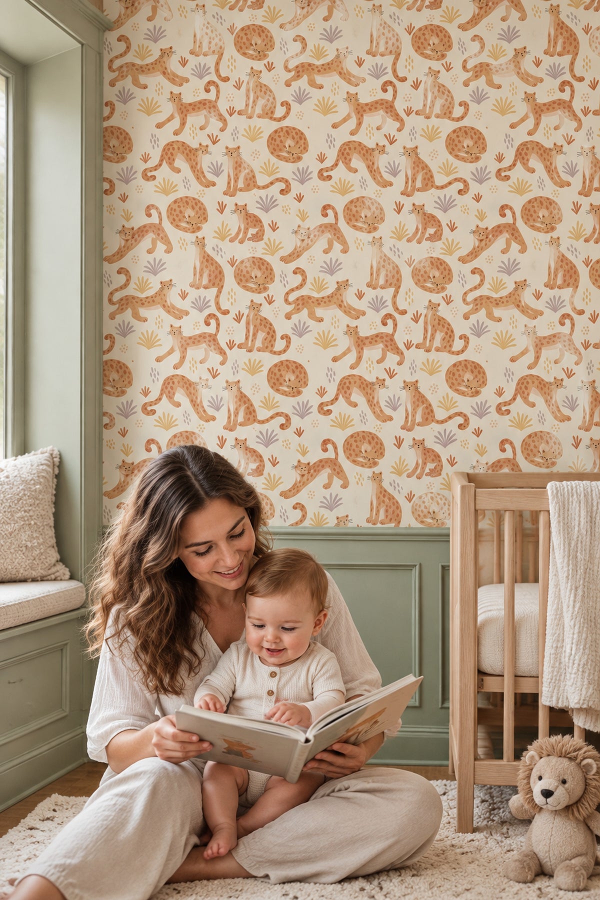 Leopard Wallpaper Watercolor Safari Pattern