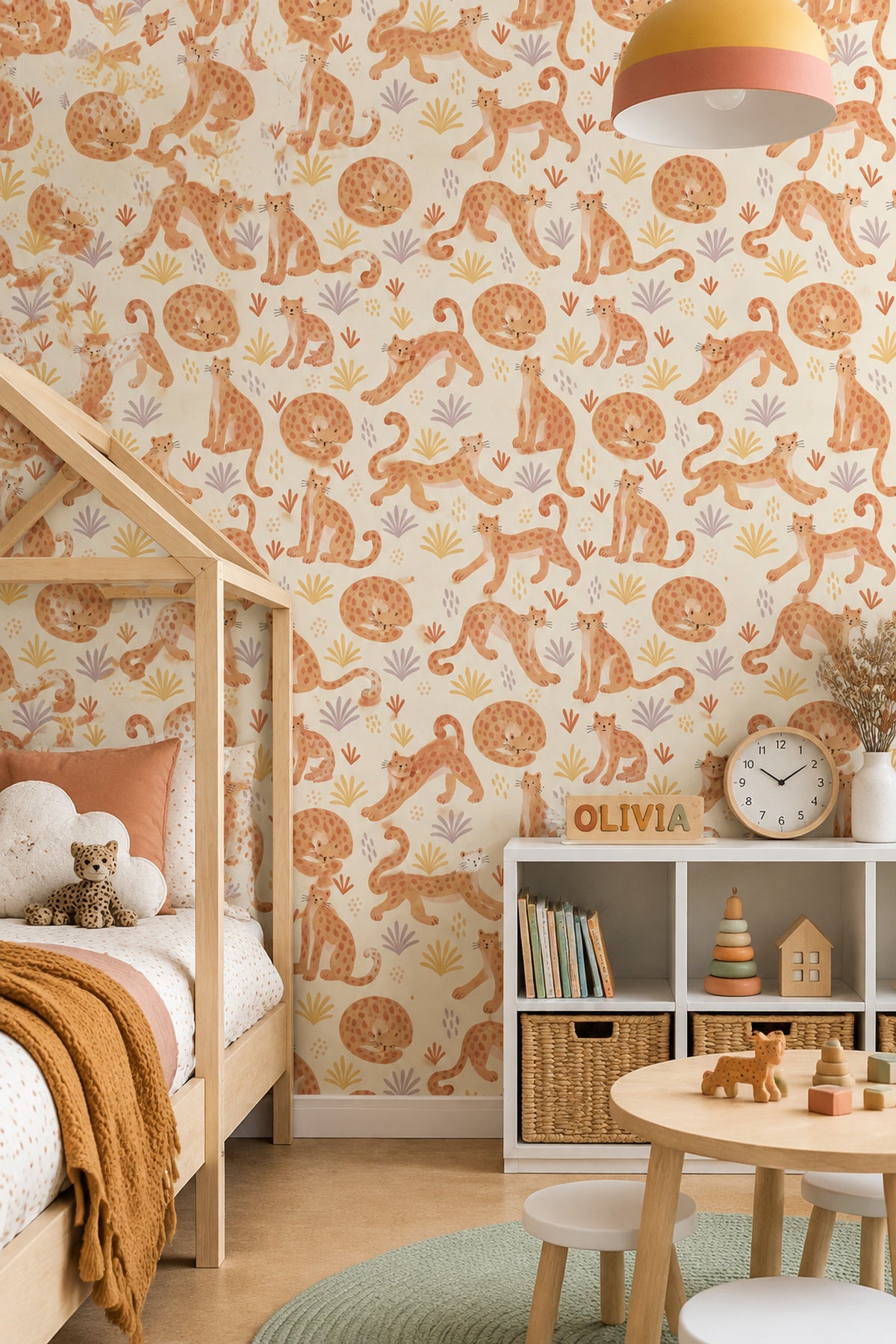 Leopard Wallpaper Watercolor Safari Pattern