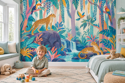 Tropical Jungle Wildlife Wallpaper Scenic Landscape Wall Mural