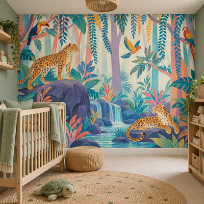 Tropical Jungle Wildlife Wallpaper Scenic Landscape Wall Mural