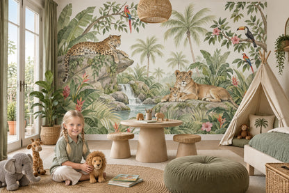 Tropical Birds Wallpaper Jungle Wildlife Wall Mural