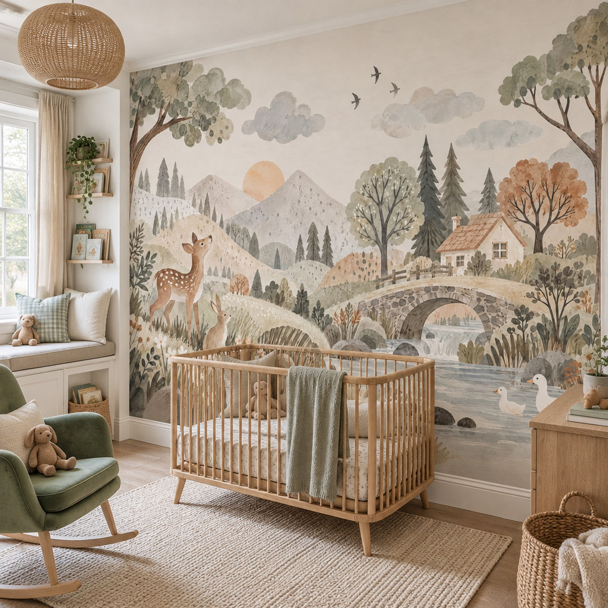 Woodland Animals Wallpaper Storybook Forest Wall Mural