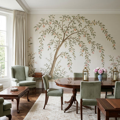 Pear Tree Wallpaper Chinoiserie Garden Wall Mural
