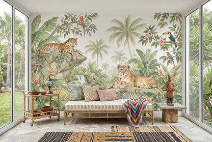 Tropical Birds Wallpaper Jungle Wildlife Wall Mural