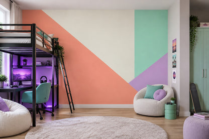 Pastel Geometric Color Block Wallpaper Minimalist Wall Mural