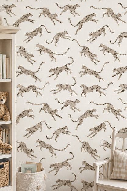 Cheetah Wallpaper Spotted Neutral Safari Pattern