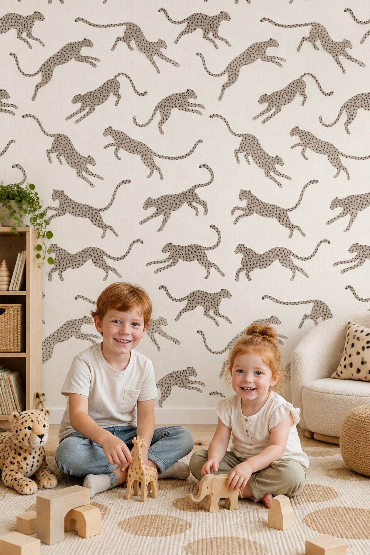 Cheetah Wallpaper Spotted Neutral Safari Pattern