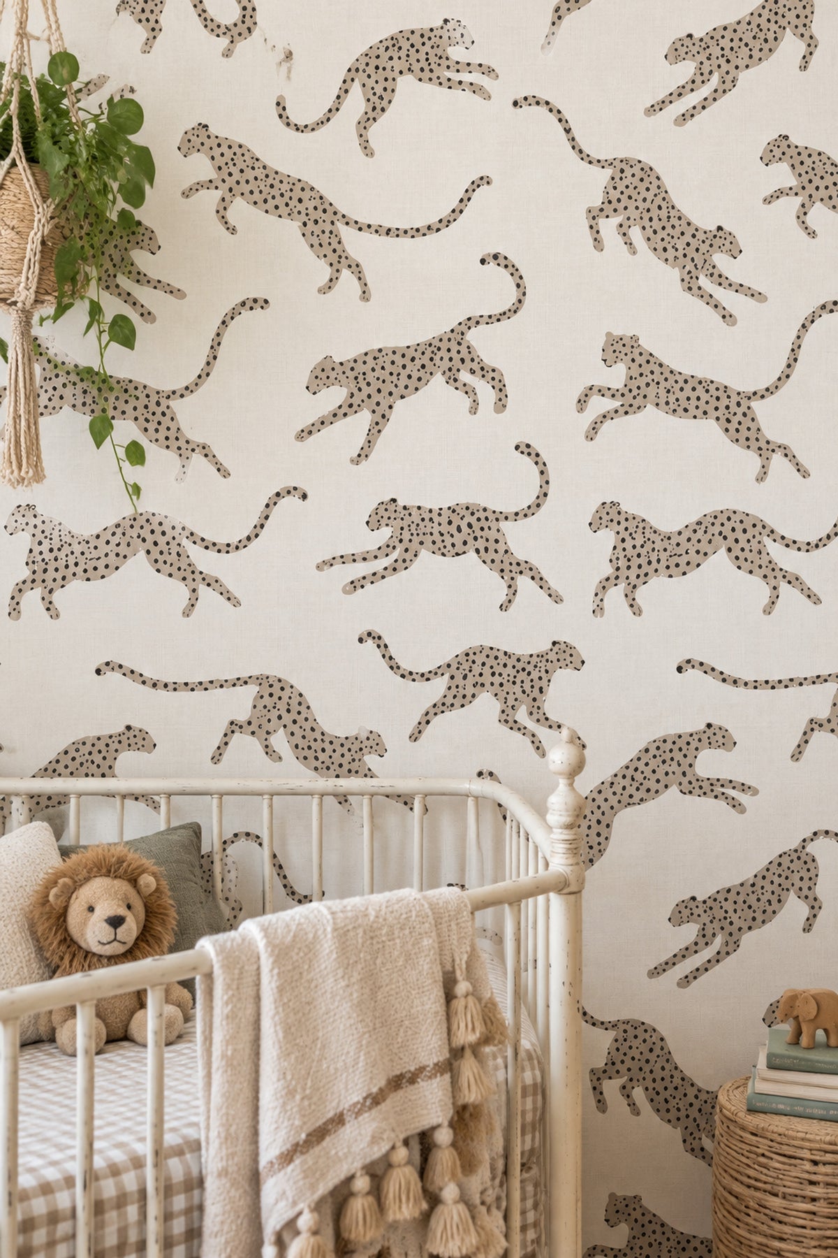 Cheetah Wallpaper Spotted Neutral Safari Pattern