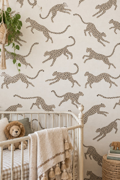 Cheetah Wallpaper Spotted Neutral Safari Pattern