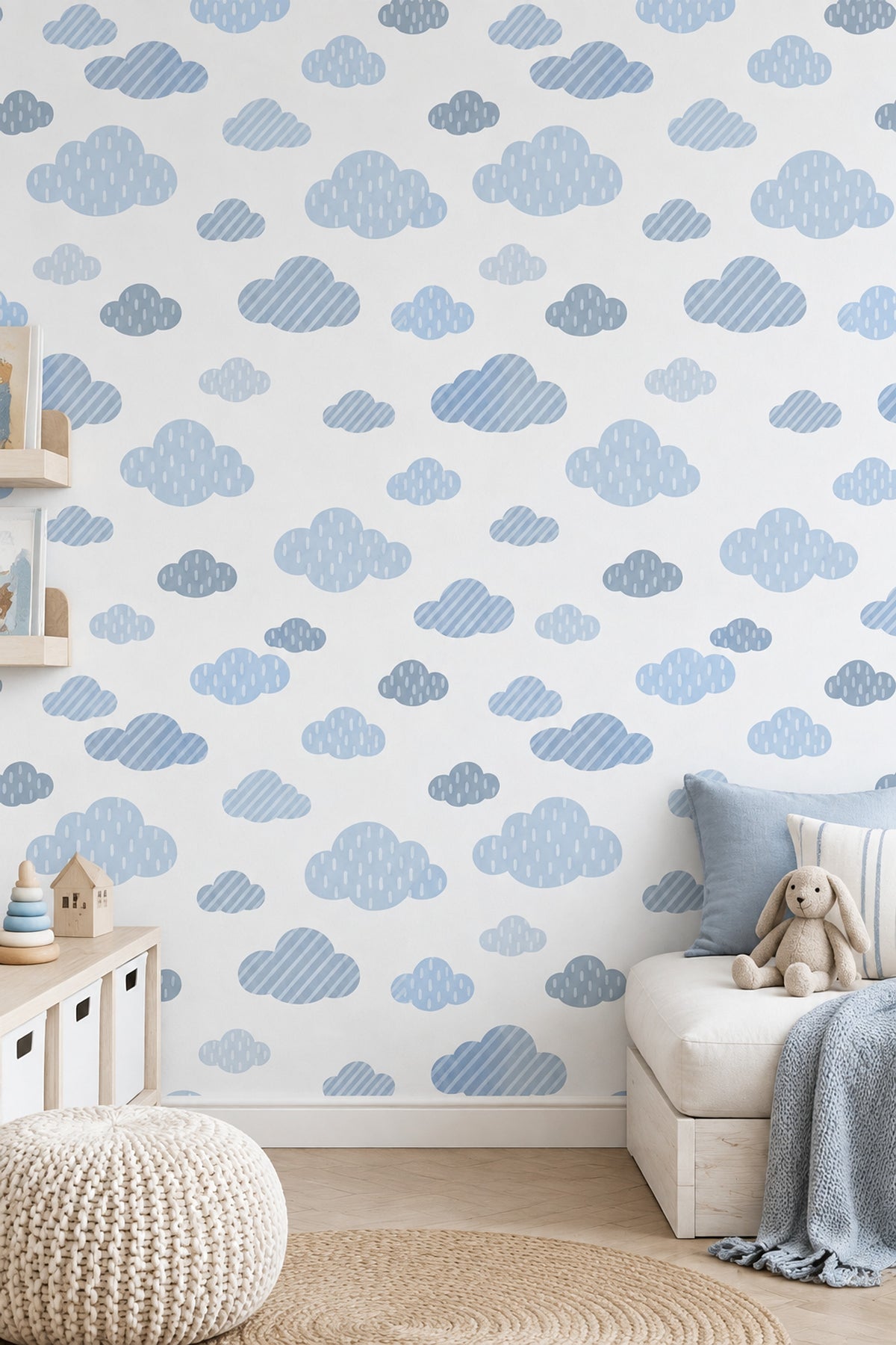 Blue Cloud Wallpaper White Background