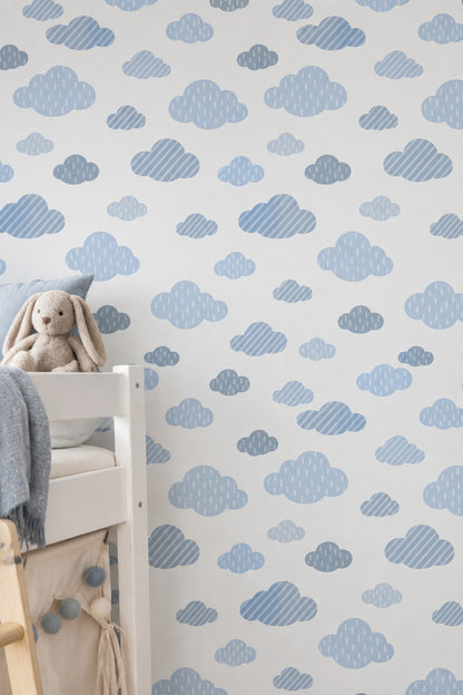 Blue Cloud Wallpaper White Background