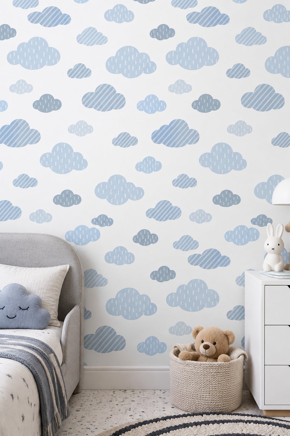 Blue Cloud Wallpaper White Background