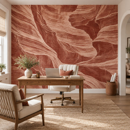 Canyon Rock Texture Wallpaper Terracotta Layers Wall Mural